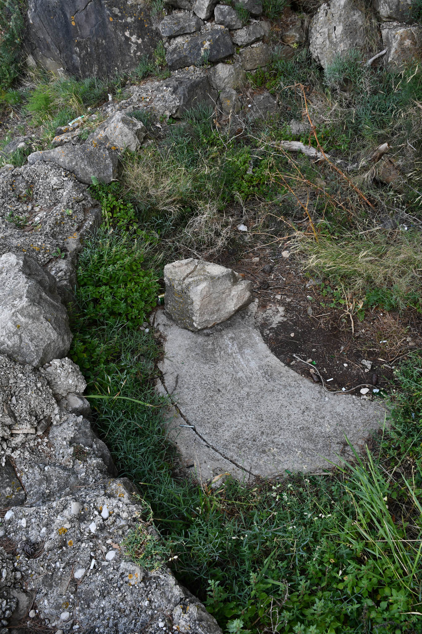 Gun emplacement concrete